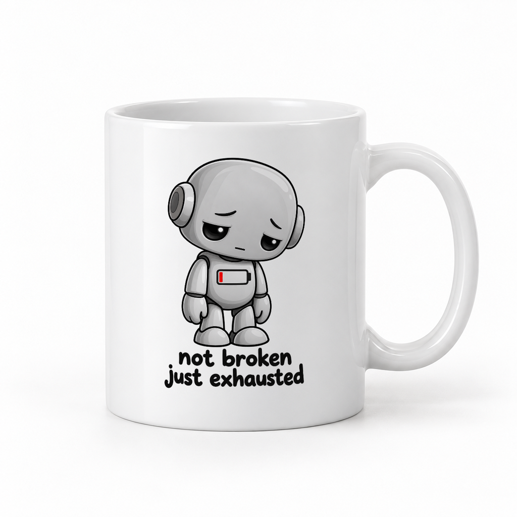 [OT-HRN-007] Hrnek s motivem Not broken just exhausted