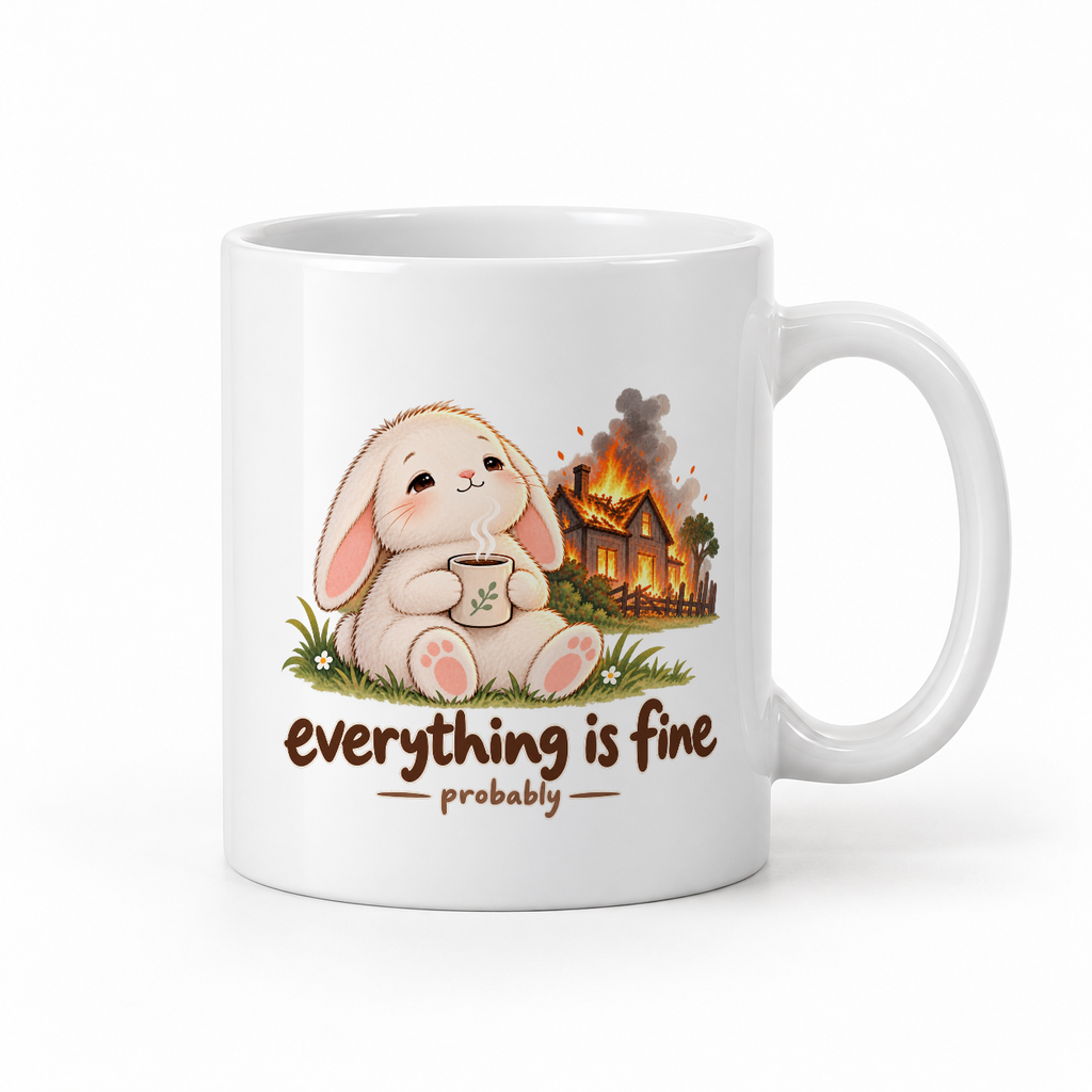 [OT-HRN-008] Hrnek s motivem Everything is fine probably